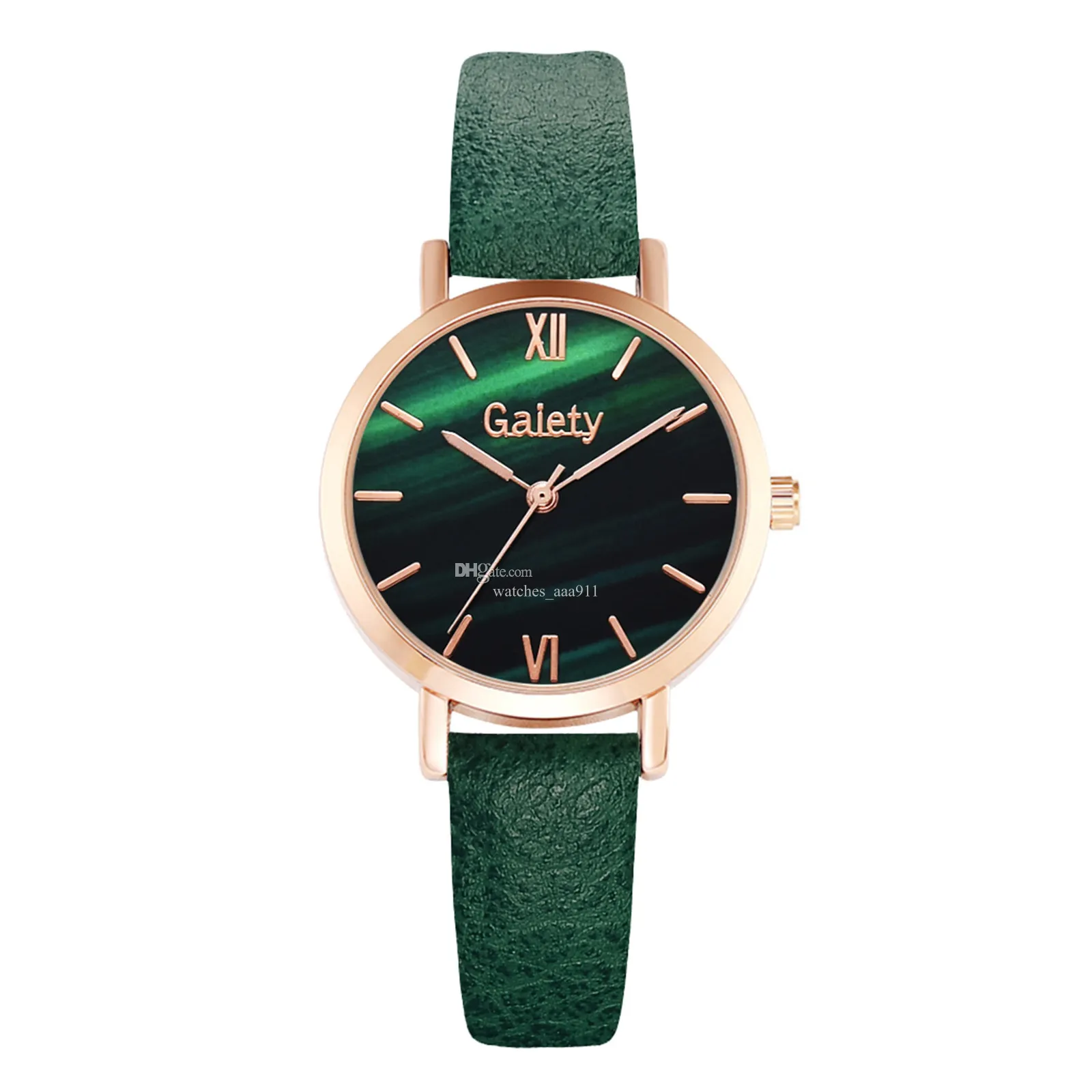 HBP Leisure Lady Watch Green Dial Business Watches Luxury Women Wristwatch Pasek