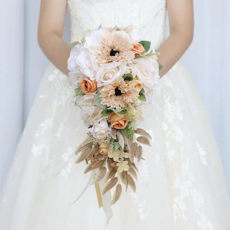 Flores de casamento Titular de noiva Rose Acessórios para festa de casamento real 2023