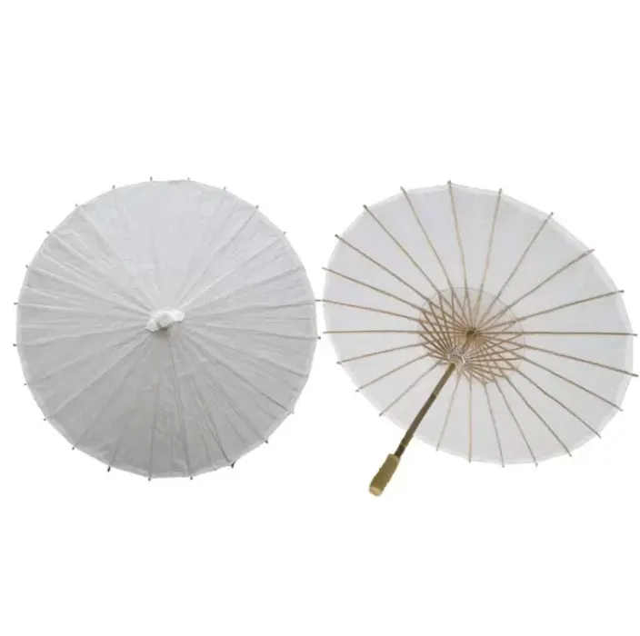 Bridal Wedding Parasols White Paper Umbrellas Beauty Items Chinese Mini Craft Umbrella Diameter 60cm SN4664