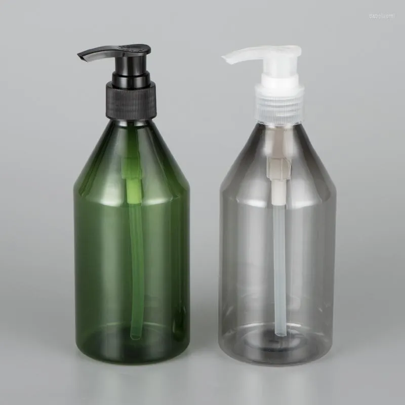 収納ボトル20pcs 300mlグリーンホワイトグレーの空のシャンプーシャワーボトルプラスチックスクイーズ補充可能なローションポンプエルバスルームの家