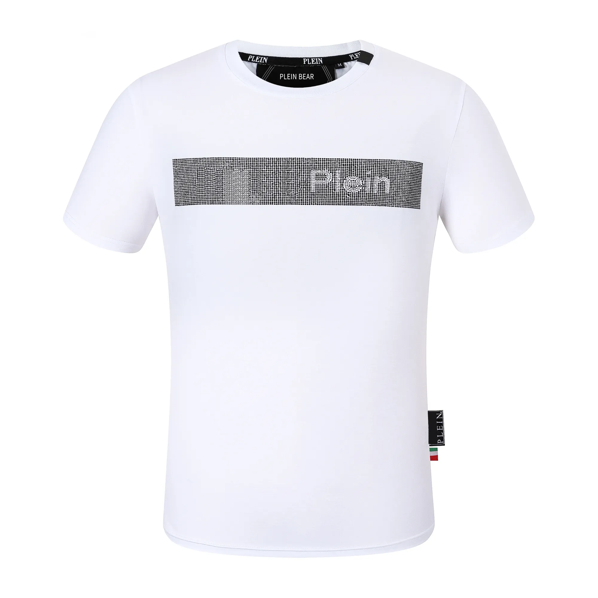 PLEIN BEAR T-SHIRT Hommes Designer T-shirts Marque Vêtements Strass PP Crâne Hommes T-SHIRT COL ROND SS SERPENT PLEIN AVEC CRISTAUX Hip Hop Tshirt Top Tees 161709