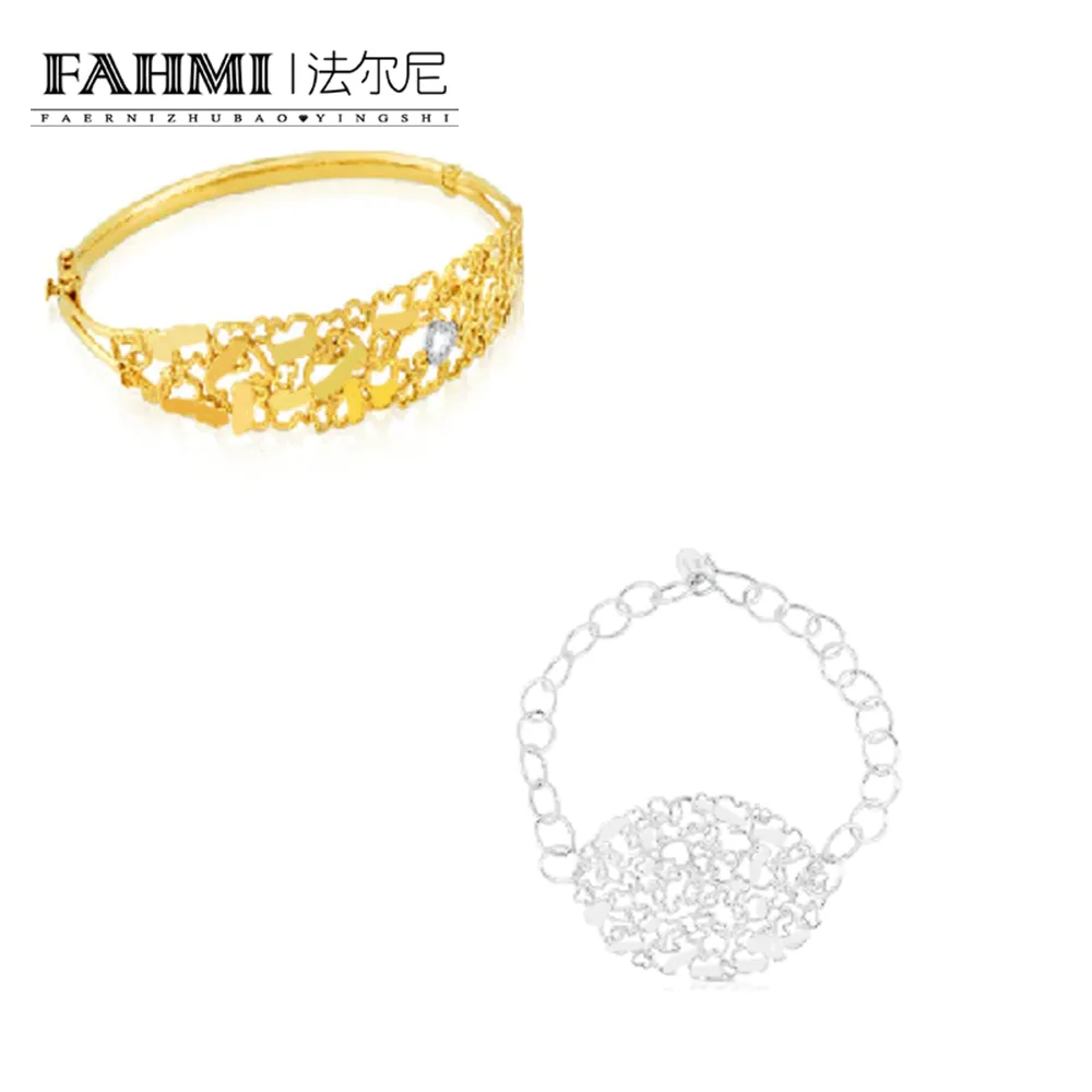 FAHMI S925 STERLING SLATER CHARM BRACELETS NIGHTIVAMENTAS Bracelete de presente japonês doce doce jóias frescas