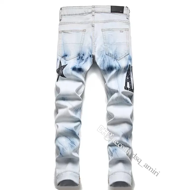 2023 Designer Mens Ripped Jeans With High Street Fashion Brand Embroidery  Trendy Motorcycle Jeans Mens From Man_jeans, $47.25