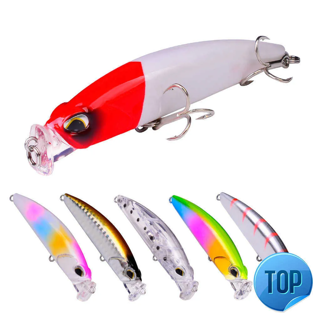 1 PCS Minnow Visserij Lure 10.5G/8cm 3d Eyes Reckfish Aas Wobbler Artificial Hard Aas Three Anchor Hook Fishing Tackle