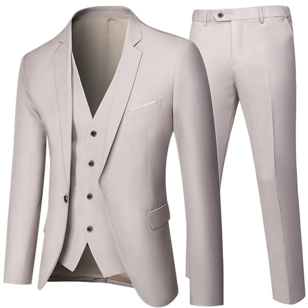 Herrenanzüge, Blazer, Business-Anzug, Jacke, Mantel, Blazer, Hose, Weste, Herren, Hochzeit, dreiteilig, Hose, Weste, große Größe, professionelle Anzüge 230322