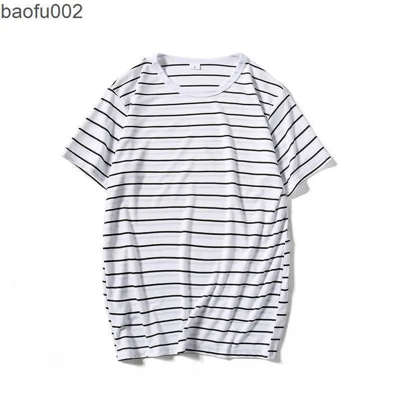 Мужские футболки 2022 Harajuku Stripe Trub