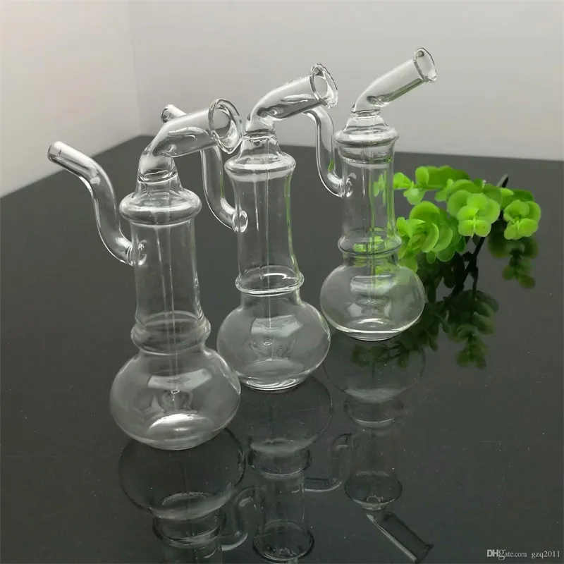 Fumer Pipes Transparent Portable En Verre En Forme De Bouteille De Tabac À Eau En Gros Bongs Huile