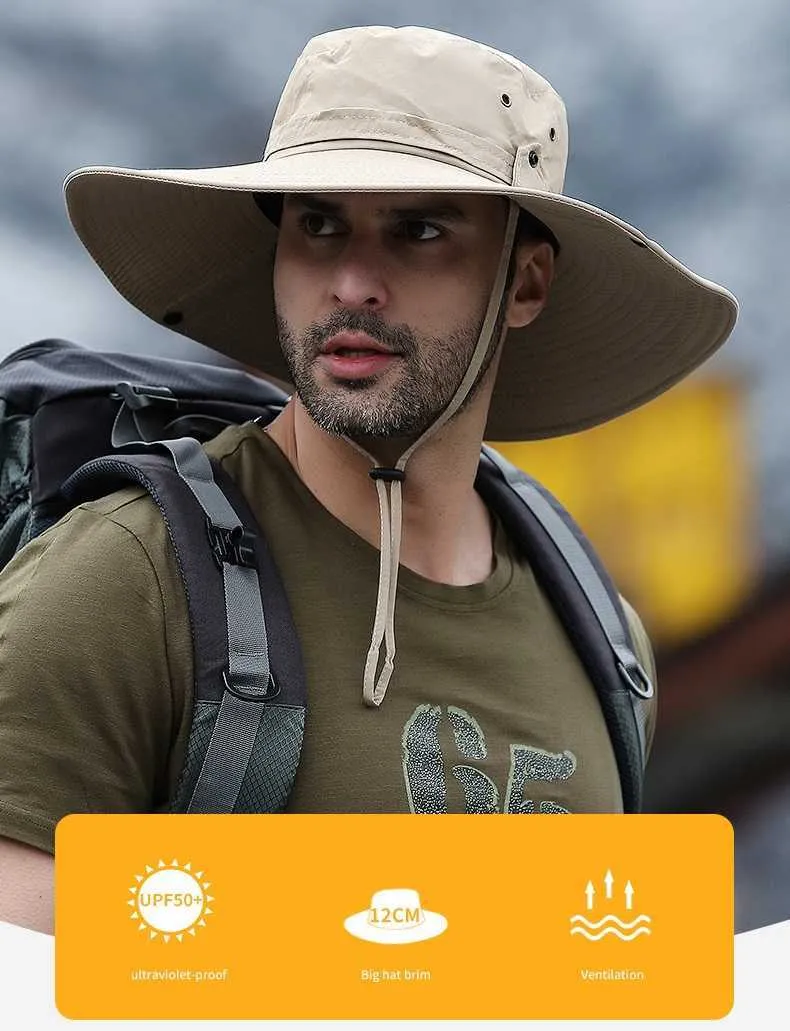 Waterproof Wide Brim Old Khaki Bucket Hat For Men Anti UV Sun Hat Ideal For  Outdoor Activities, Hiking, Fishing, And Beach Long And Wide Coverage  AA230321 From Dafu06, $11.11