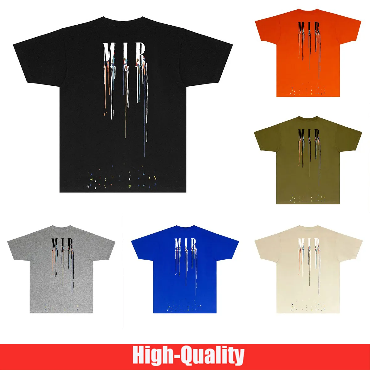 Designer T-shirt en édition limitée couples tees street Wear Summer Fashion Shirt Splash-Ink-Ink Imprime Design Couple Miri Sleeves courtes