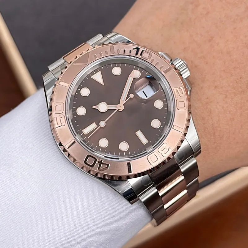 мужские часы дизайнерские 40 мм автоматические часы с датой ремешок из нержавеющей стали 904L сапфировое зеркало Montre De Luxe золотые часы для яхт часы устрицы для мужчин наручные часы