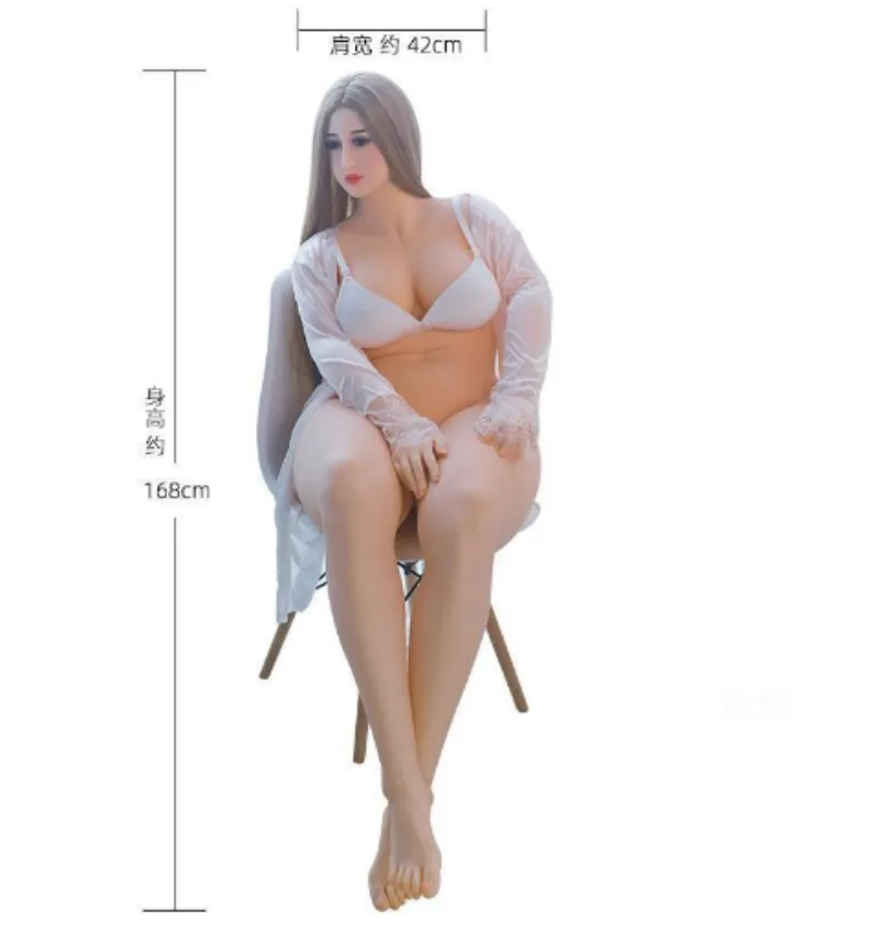 2023 High-quality silicone sexdoll 168cm real big butt big tits lifelike 3D vagina anal mouth three holes with pubic hair adult toys love doll