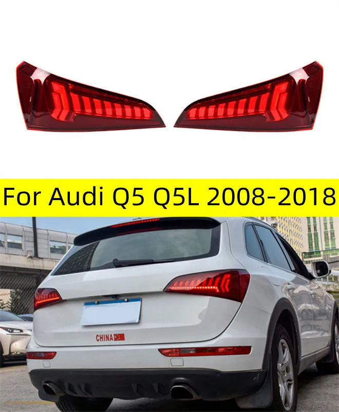 Accessoires automobiles feu arrière pour Audi Q5 Q5L feu arrière LED 20 08-20 18 Q5 Q5L clignotant de frein antibrouillard arrière
