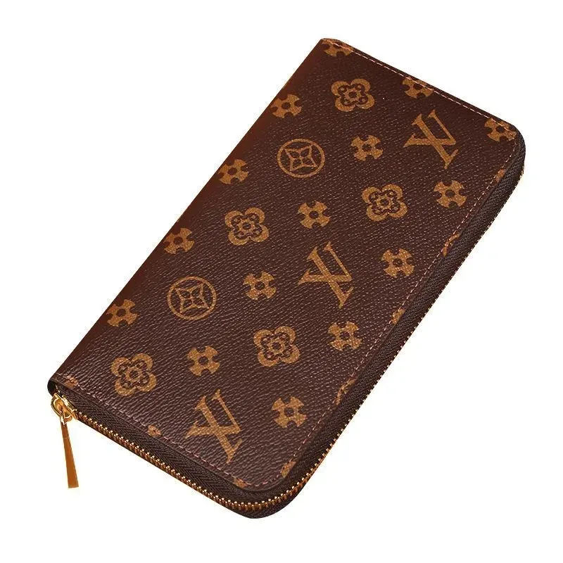 豪華なデザイナーの男性の女性財布保持財布シングルジッパー紙幣フォルダーカードロングウォレットなしボックス4色