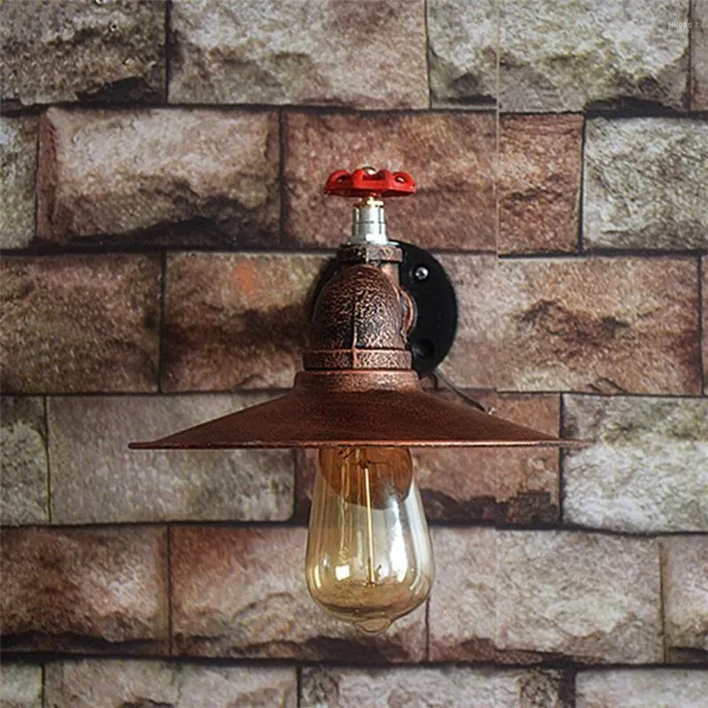 Duvar lambası Amerikan Retro Sconce Vintage İndusitriyal Işık E27 Kaplamalı Demir Lambor Ev Deco Aydınlatma Armatürleri Luminaria