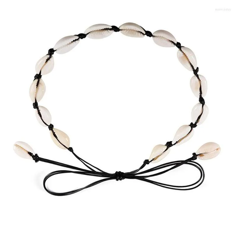 Kedjor 2023 Schelpen Ketting Natural Shell Necklace Treasure Spiral Candle Knotade Woven Chain Halsband Cleavicle Muszelki Goth Choker