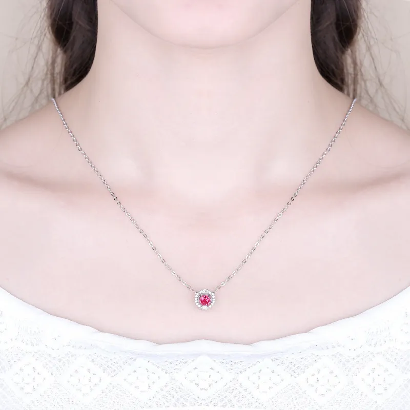 Beat The Heart Romantic Necklace Ladies Heart-shaped Red Clavicle Chain Love Smart Pendant Jewelry_voghion.com
