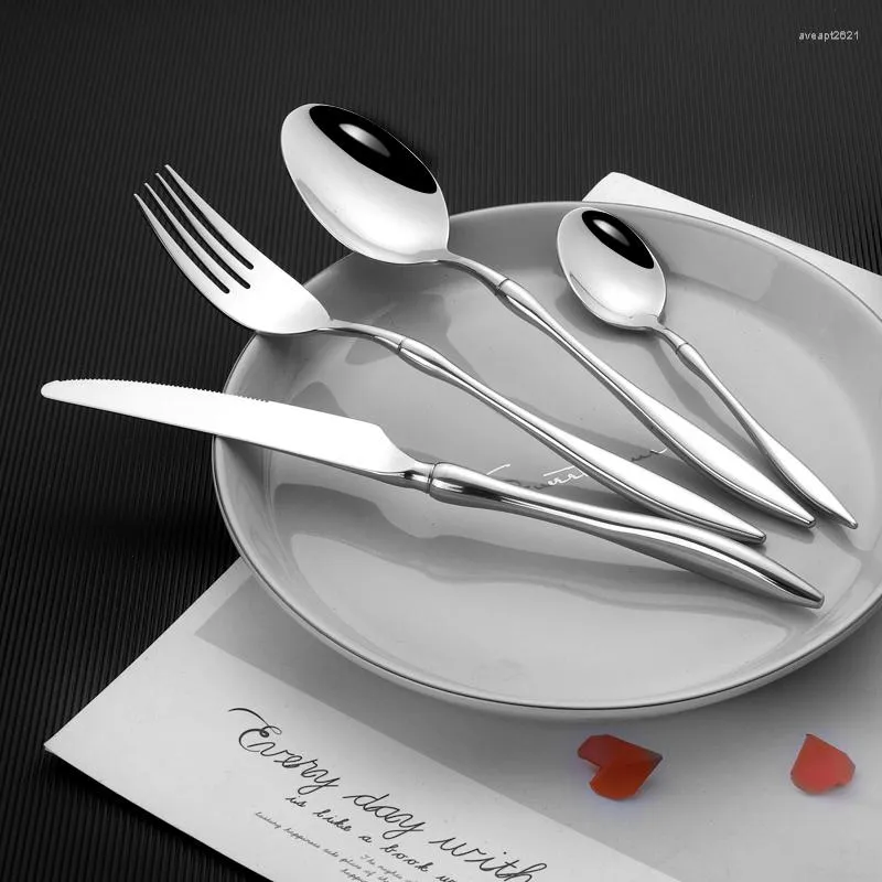 Dinnerware Gets Chapoxe Gift Set Fork Spoon Knife Spoons Placas de jantar pratos de cubiertos portáticos
