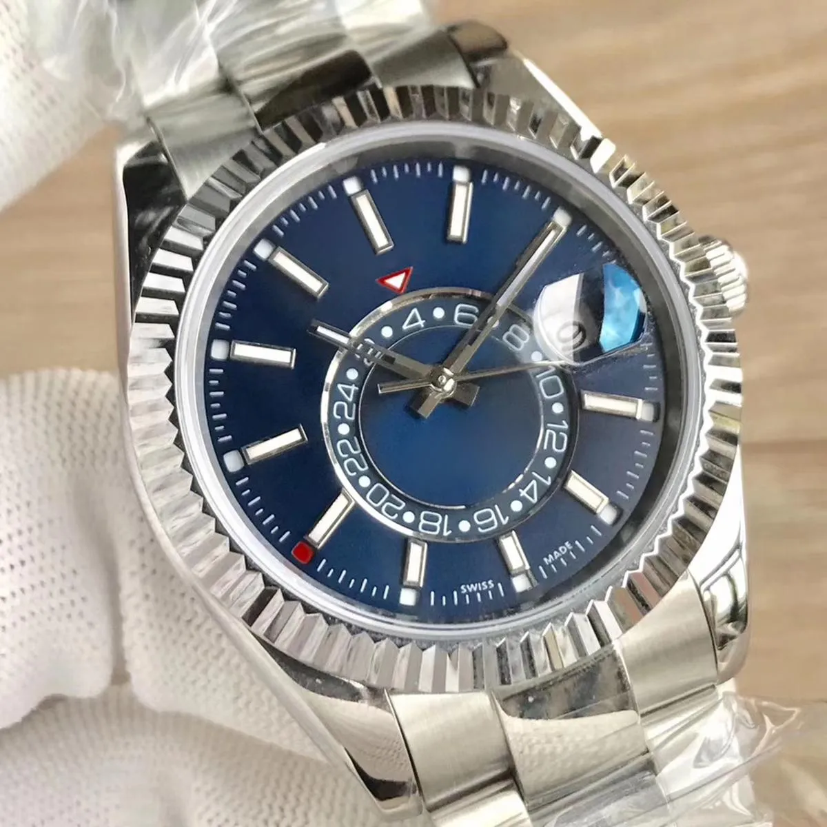 mens watch designer watches high quality oyster case perpetual movement stainless Steel automatic 42mm sky dweller Waterproof Sapphire glass watch