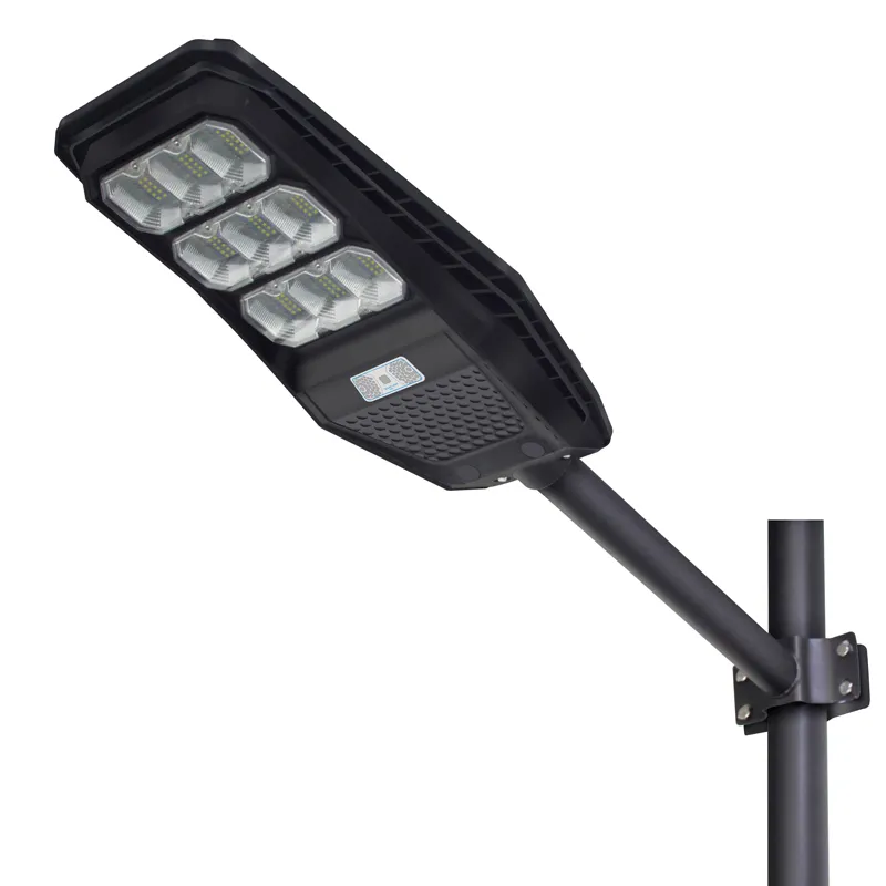 300W 200W 100W Solar Street Light Set Sensor de movimento Dusk To Dawn Solar Lights Outdoor com controle remoto, IP65 Luzes de segurança de inundação à prova d'água 6500K Crestech168