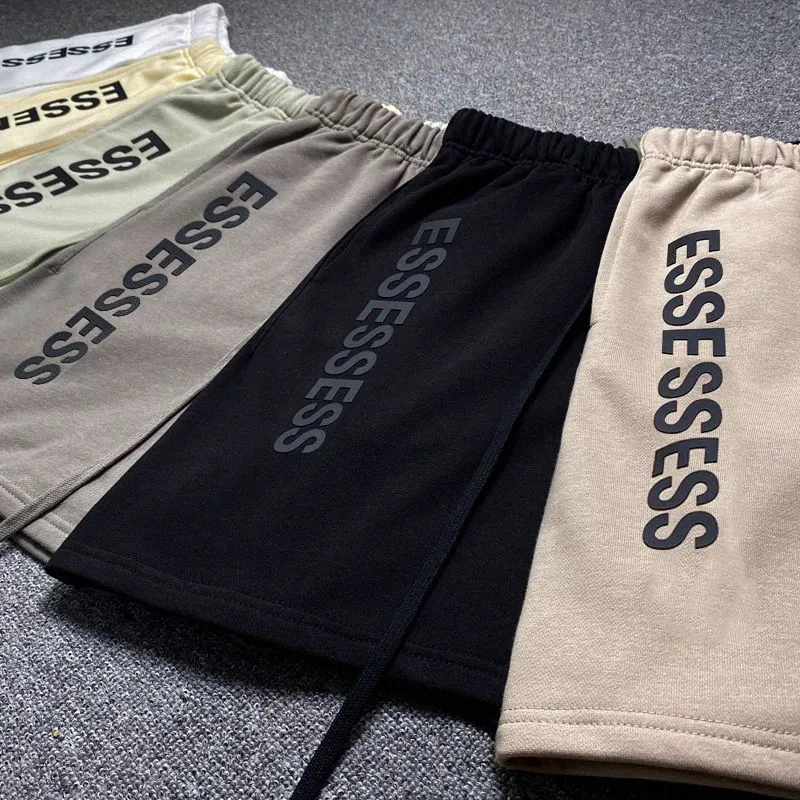 Mens Shorts designer Solid Color Letter Print Sweatpants ESS Womens short 2023SS Trackpants thigh pants Casual loose High Street Plant beach sweat pants