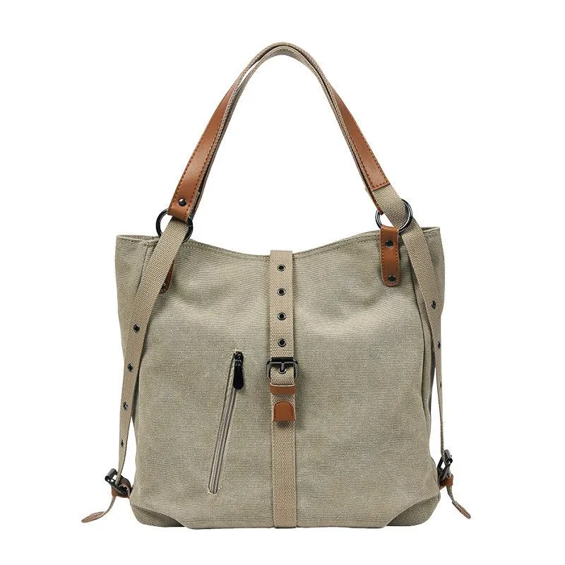 Avondtassen canvas dames dames grote capaciteit mode schouder schouder multi-compartiment retro casual dames reizen handtas crossbody bageevening