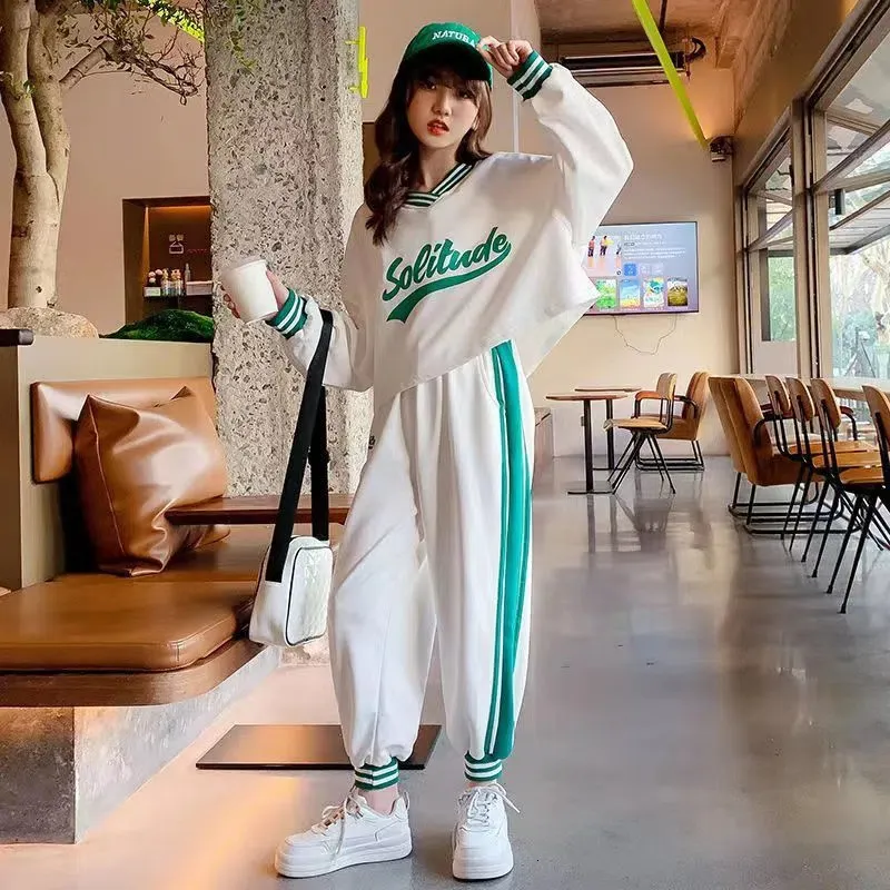 Save Big on Bulk Kids Tracksuit Patterns Matching Childrens Clothes: Girls'  V Neck Sweatshirt And Sweatpant Set Lightweight Youth Tracksuits For