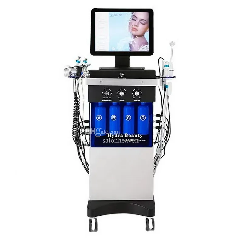 14 In 1 Hydra Dermabrasionsmaschine Sauerstoff Gesichtshydro -Mikrodermabrasion Bio -Facel -Lifte Ultraschall -Tiefenreinigungsmaschine