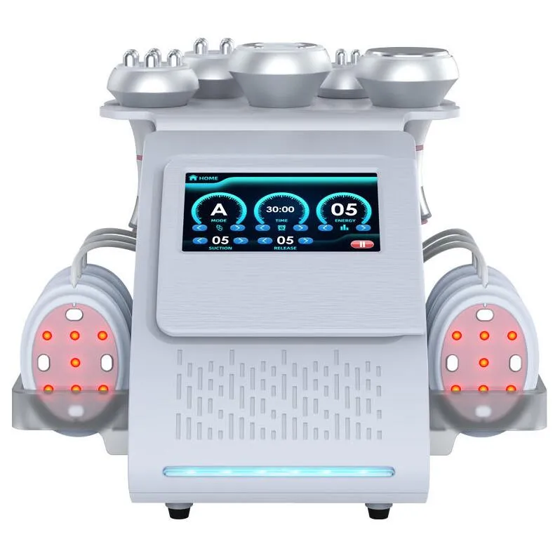 Uso clínica Cavitação de 80k Máquina slim 6 em 1 80k Cavitação de lipoaspiração de ultrassom EMS Vacuum RF Machine
