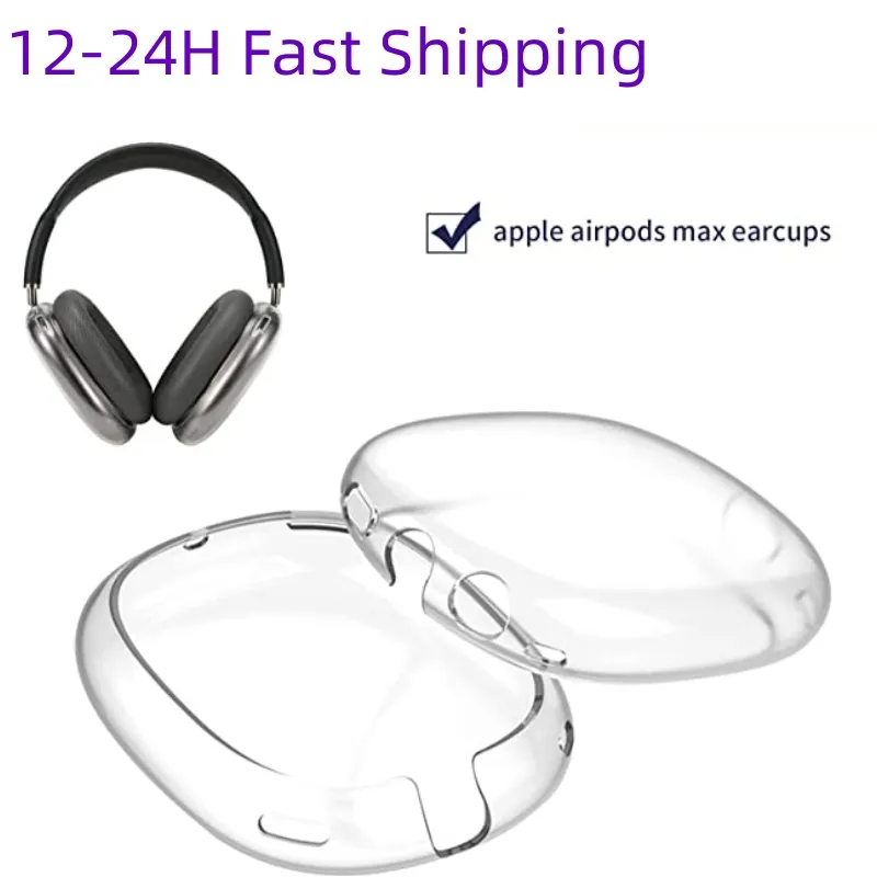 For Metal Airpods Max bluetooth earbuds Headphone Accessories Transparent TPU With ANC Waterproof Protective case AirPod Maxs Alloy material Headset cover Case