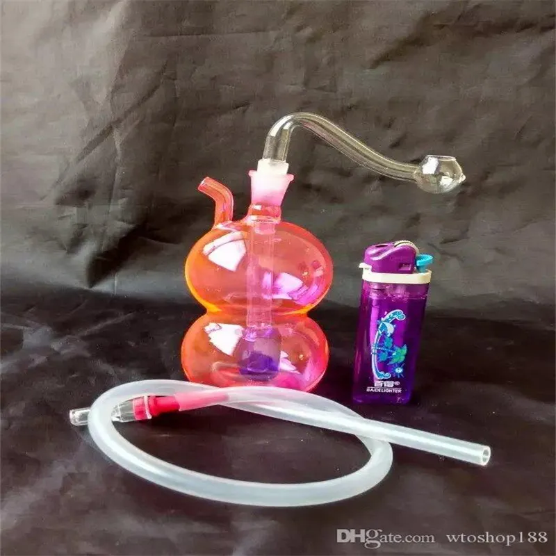 Petite gourde narguilé bongs accessoires Pipe à eau en verre Pipes à fumer Percolateur Bongs en verre Brûleur à mazout Conduites d'eau Rigs à pétrole Fumer