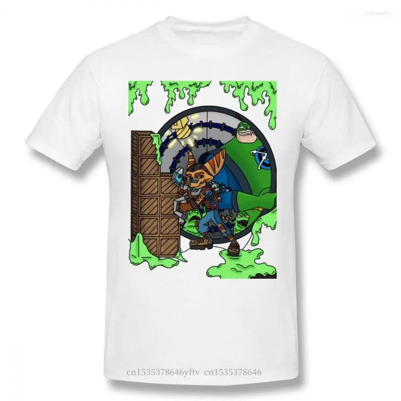 メンズTシャツ衣類ラチェットクランククォートガッジボットゲームレッドプレミアムファッションショートスリーブTシャツ