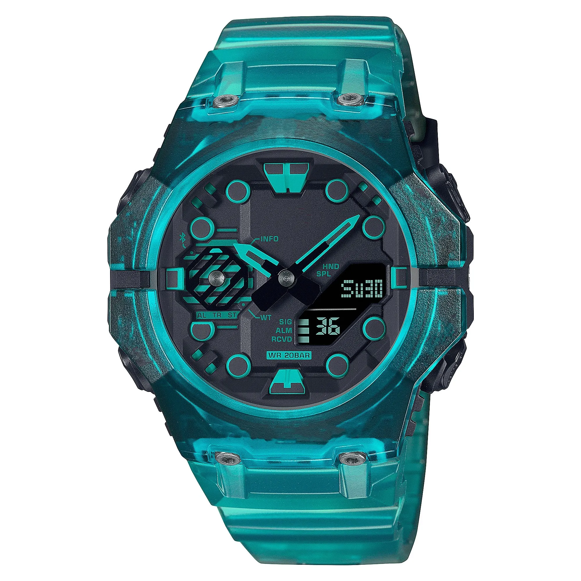 Solar Powered Unisex Digital Sports Watch with Automatic Hand Raising Light