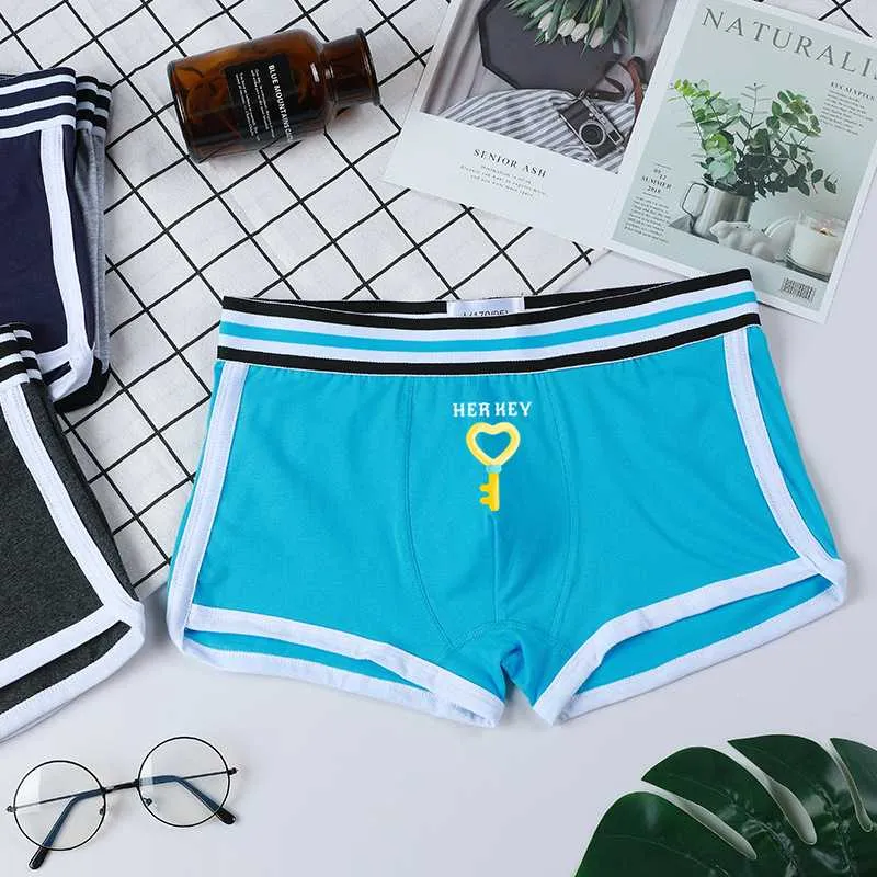 Underpants LOCK And KEY Comfortable Couple Lovers Underwear Cotton