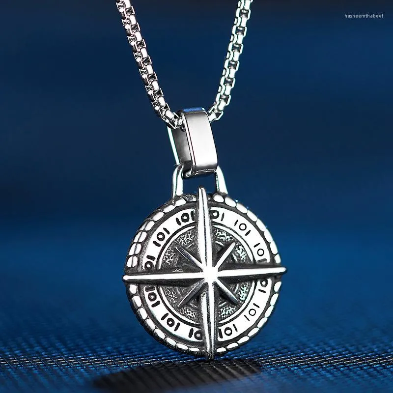 Pendant Necklaces Quality Fashionable Necklace Pirate Ship Compass Personality Men's Hip Hop Jewelry Trend