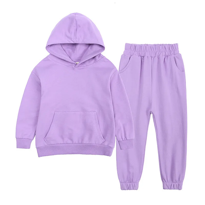 Kleidung Sets Kinder Kleidung Kinder Anzug Warme Pullover Mädchen Fleece Hoodies Pullover Sweatshirt Hose Winter Frühling Junge Trainingsanzug Sportswear 230322