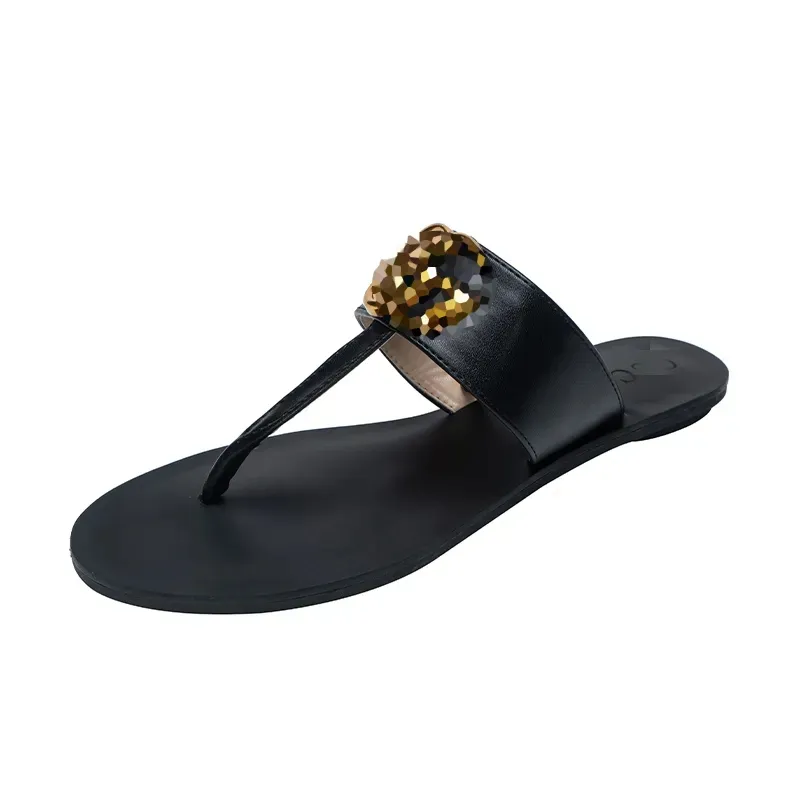 Metal Designers Slides Buckle Slide Sandals 9 Colors Flip Flops For Women Casual Beach Walk Slippers Fashion Tory Low Heel Flat Slipper Shoes 2024 29 2