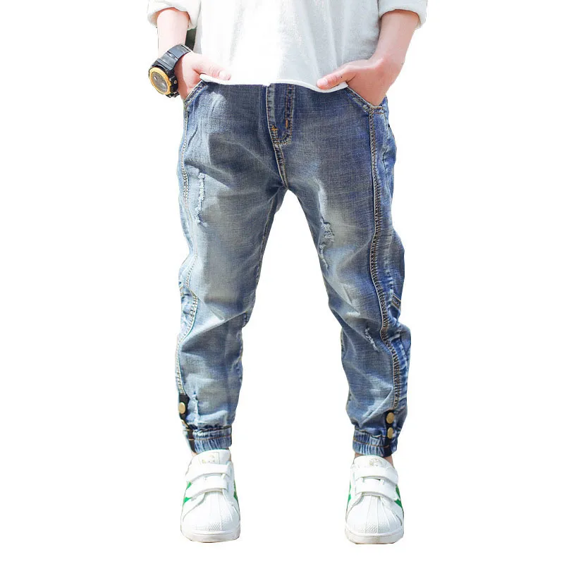 Jeans Teen Boys Jeans Autumn Spring Jeans For Boys Pants Fashion Children Clothing denim broek kinderbroek 4 6 8 10 12 13 jaar 230322