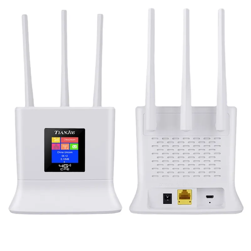 150 Mbps 4G WiFi Router karta SIM bezprzewodowa modemu odblokowane routery hotspot z wyświetlaczem do odłączonej anteny dla kamery IP