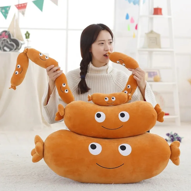 8 ''20cm Kawaii Lifelike Sausage Plush Toys Mini Stuffed Food Plush Dolls Pillow Creative Gifts for Children Home Decor LA574