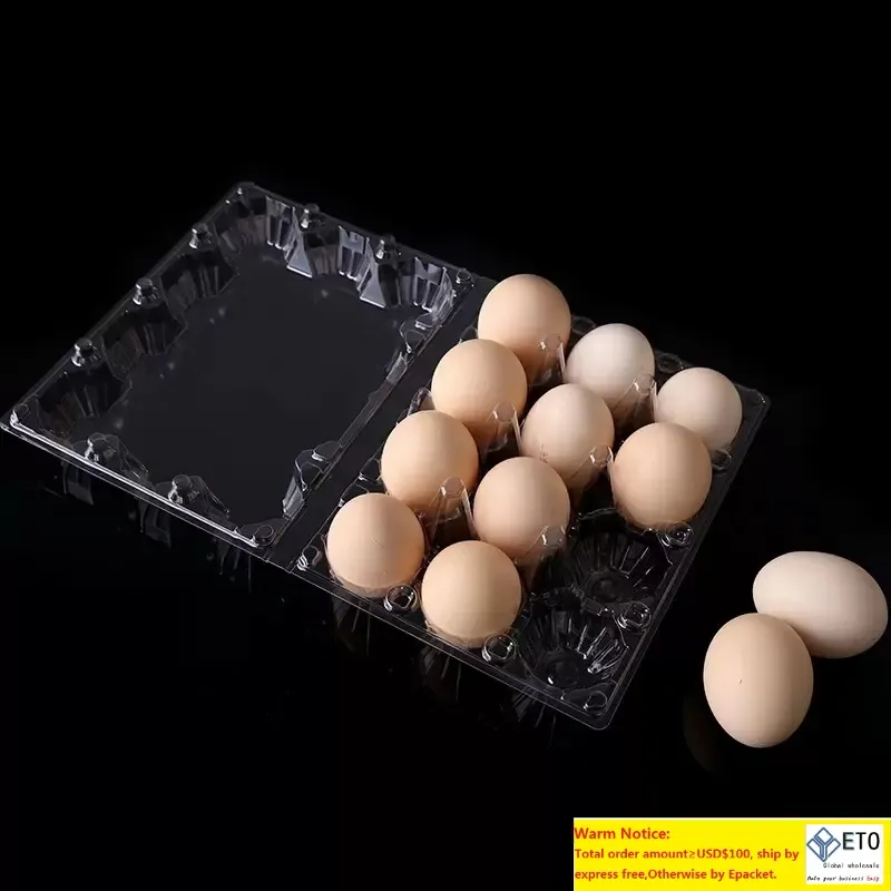 12ホールエッグコンテナプラスチック透明卵梱包箱卸売フェデックスDHL