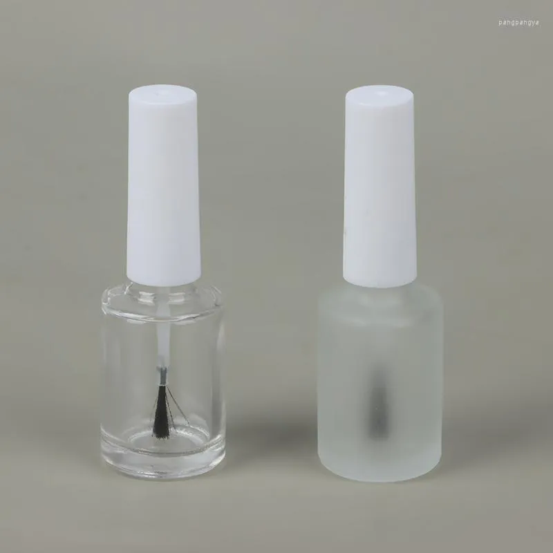 Flessen opslag van 15 ml lege matronde ronde nagellak fles draagbare borstel kunstcontainer glazen olie