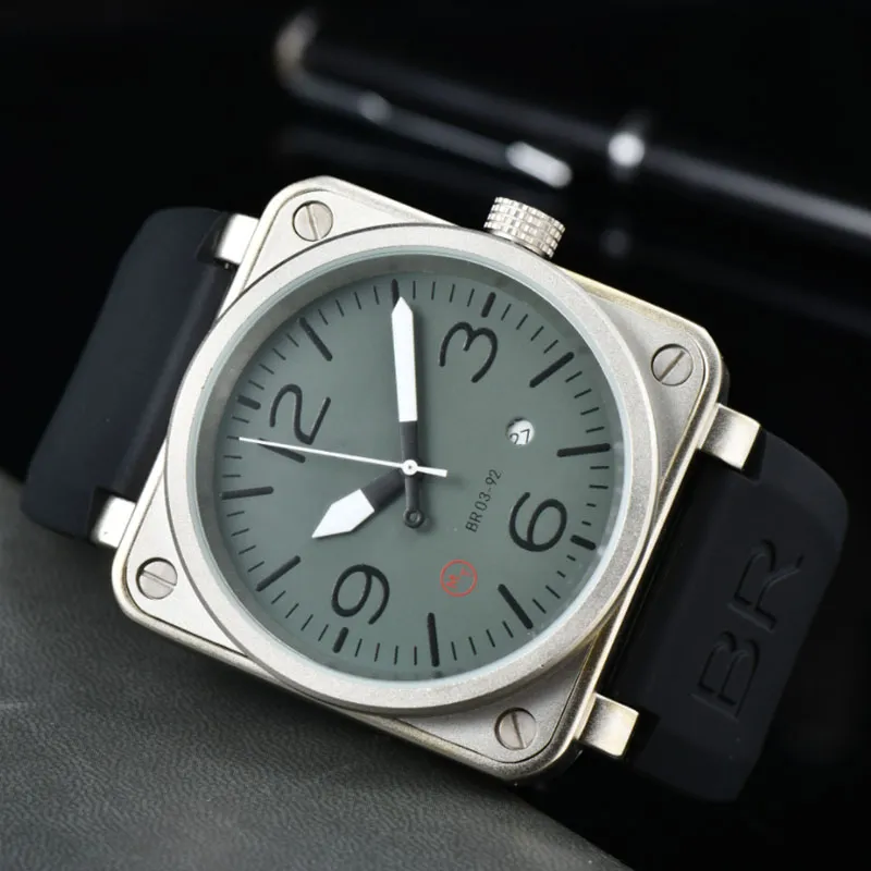 AAA TOPS Model Sport Rubber Watchband Machinery Bell Luxury Multifunction Watch Business Stainless Steel Man Ross Wristwatch TT02