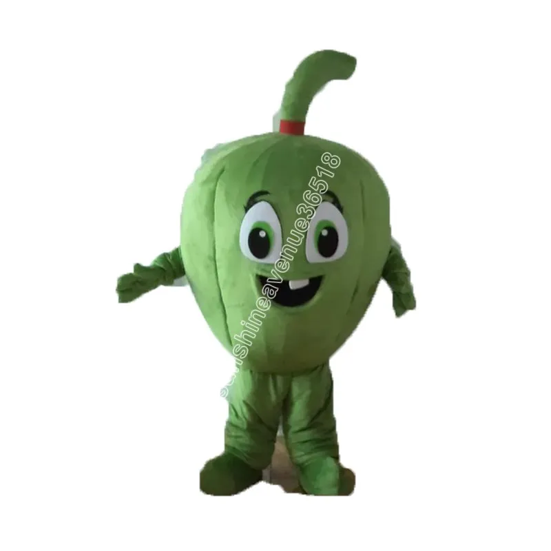 Nuovo costume della mascotte del peperone verde Top Cartoon Anime personaggio a tema Carnevale Unisex Adulti Taglia Natale Festa di compleanno Vestito da esterno