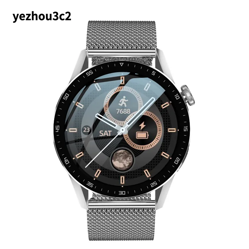 Yezhou2 Большой круглый экранный циферблат Стильные дисплеи Smart Watch с Bluetooth Calling Sport Sports Sportline Pulate Band NFC Blood Sugar