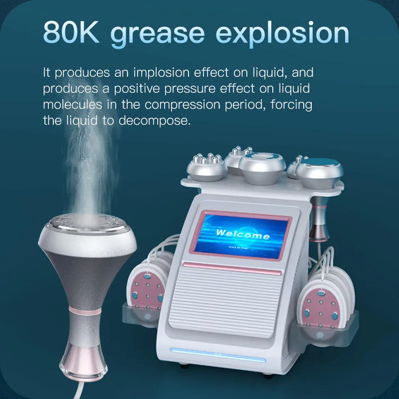 6 In 1 Fat Reduction & Cellulite Reduction Machine With 80K 6 In 1 Fat Reduction & Cellulite Reduction Machine With 80K