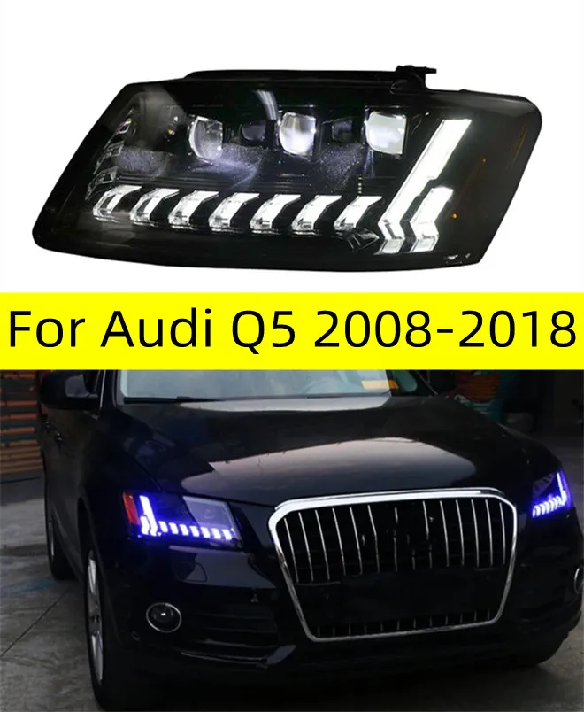 Auto LED Scheinwerfer Montage für AUDI Q5 20 08-20 18 LED Tagfahrlicht Fernlicht Blinker vorne Lichter