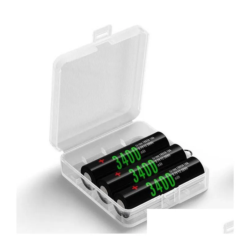 Ящики для хранения аккумуляторов контейнер -контейнер Пластиковые портативные чехлы подходят 4x или 4x18350 CR123A 16340 Батареи с капля