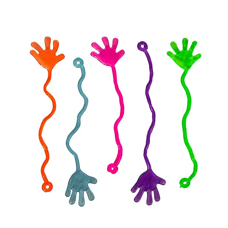 Jeux de nouveauté 24 pièces Sticky Fingers Fun Toys Party Favors Wacky Stretchy Hands pour enfants sensoriels 230322