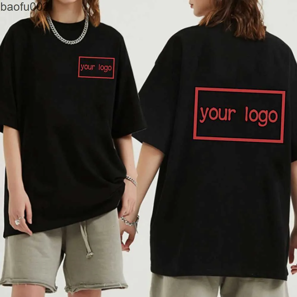 T-shirts pour hommes T-shirts de loisirs imprimés personnalisés T-shirt Harajuku pour hommes Diy Your Like Photo ou T-shirt Fashion Custom Drop Shipping Tshirt W0322