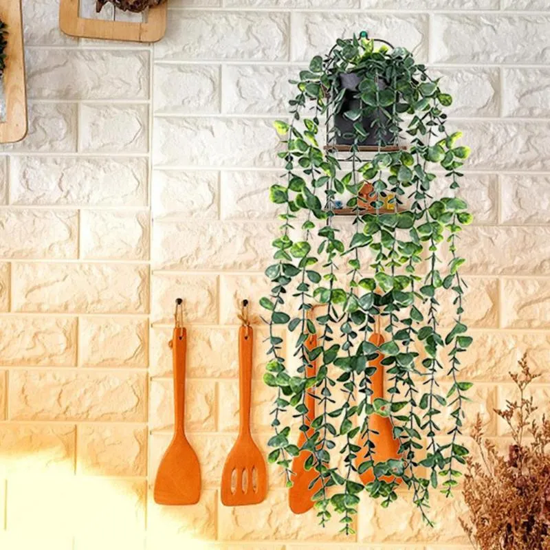 装飾的な花人工緑の植物diyウェディングハンギングツビー葉ヤナギヤナギのつる手作りのクラフトガーデンパーティーの装飾